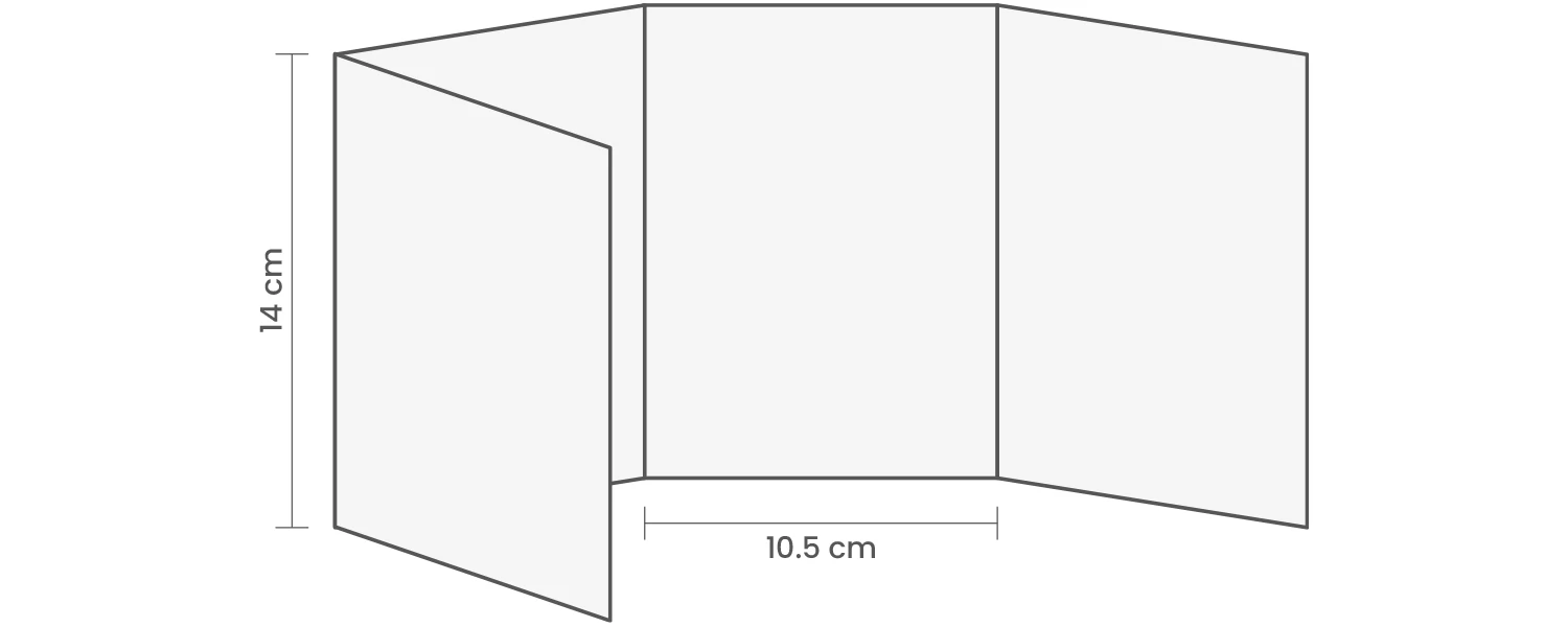 Quad Fold Leaflet Size & Format Option.